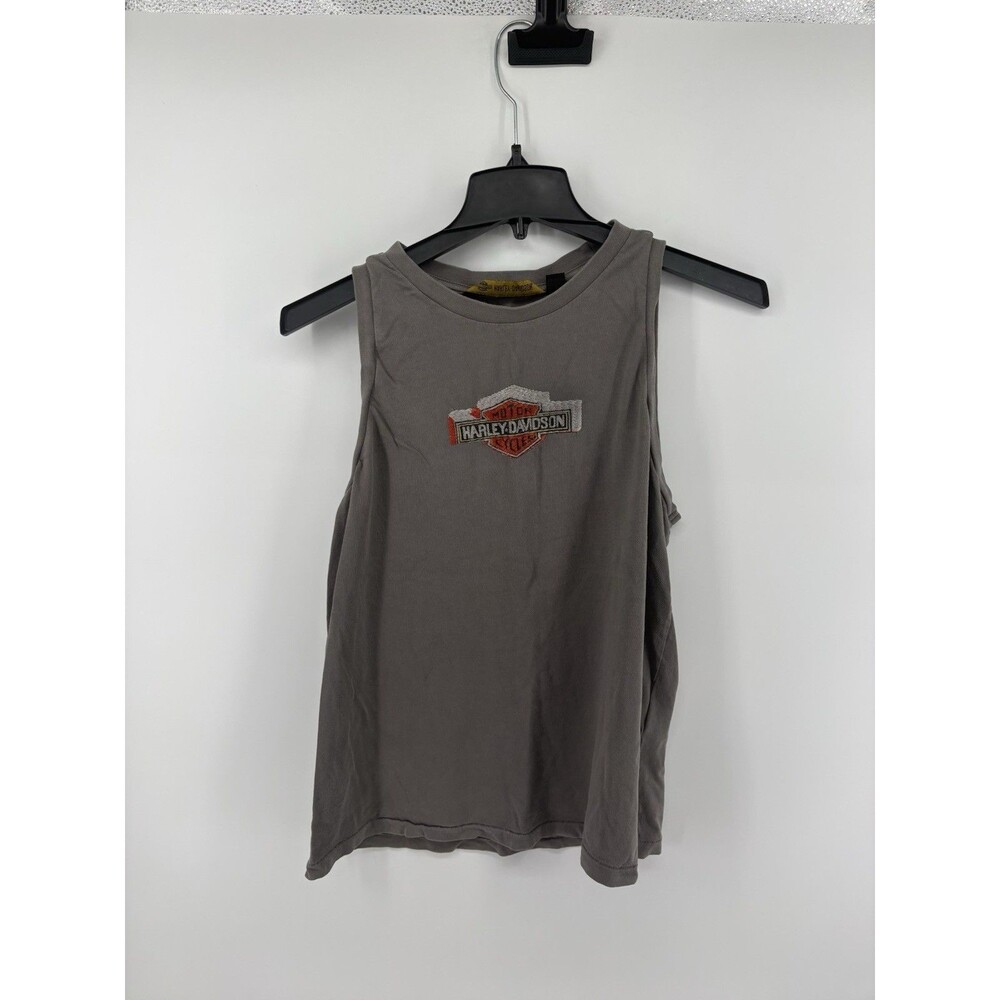 Harley Davidson Gray XL Tank Top Embroidered Bar & Shield Logo Biker Streetwear